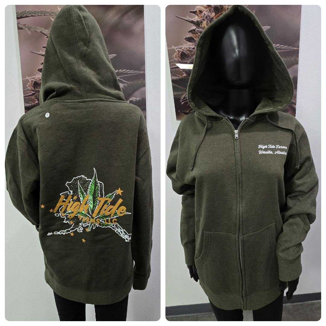 High Tide Zip-Up Hoodie | XXL | Green