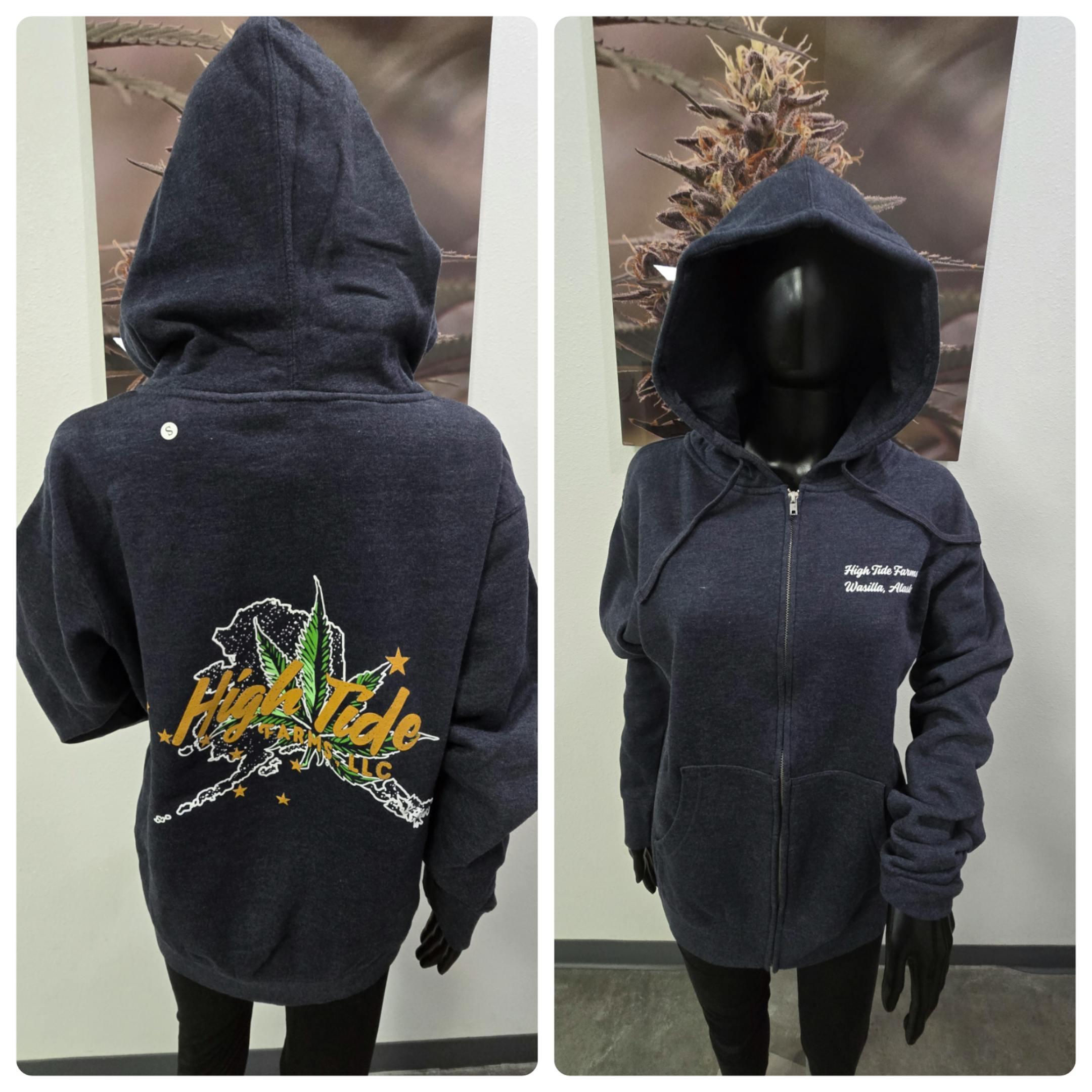 High Tide Zip-Up Hoodie | Medium | Navy