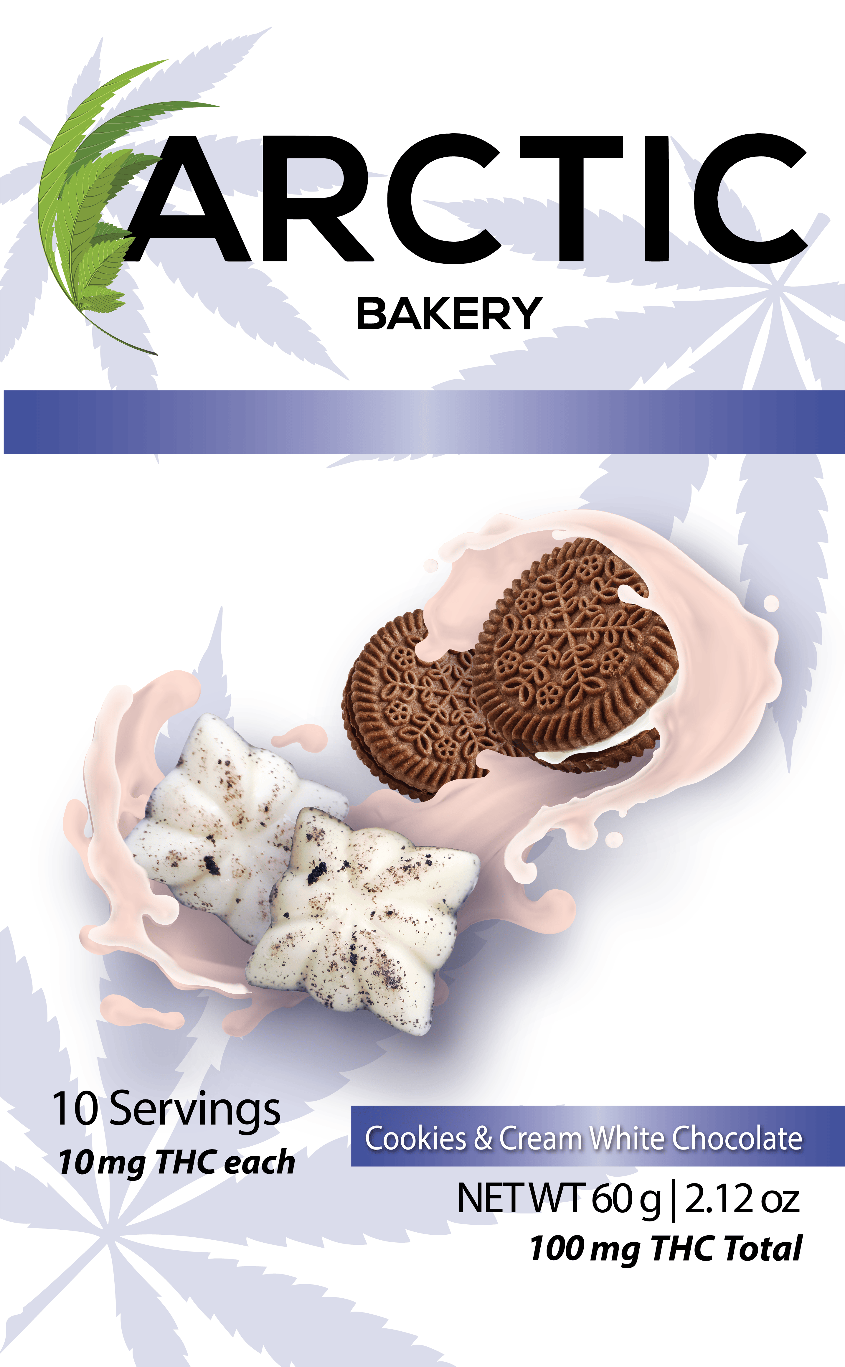 Arctic | Cookies & Cream White Chocolates | 10pk 100mg