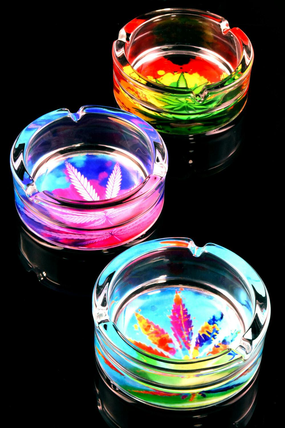 Large Glass Ashtray | Leaf
