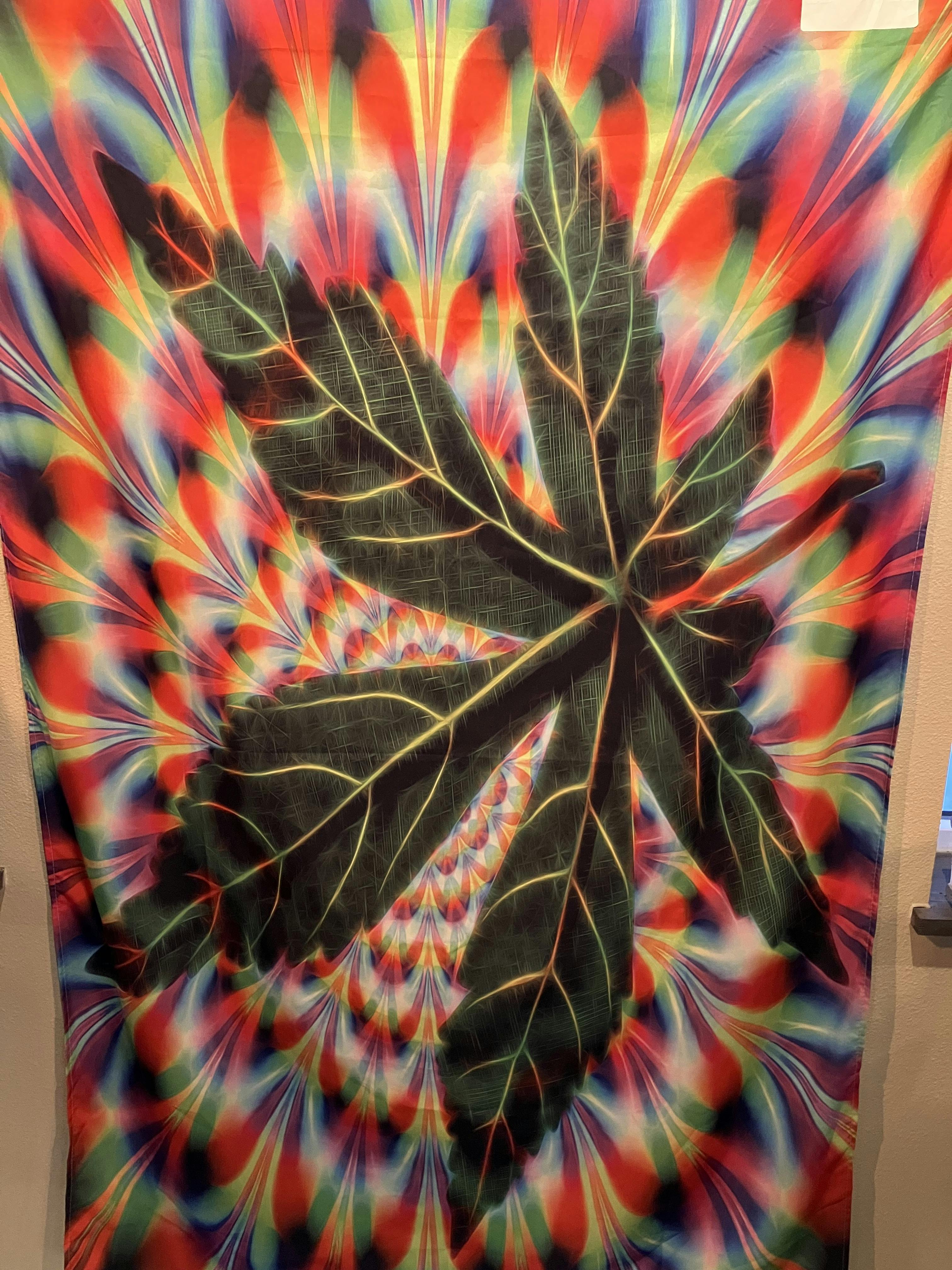 Tapestry (Trippy Weed Leaf)