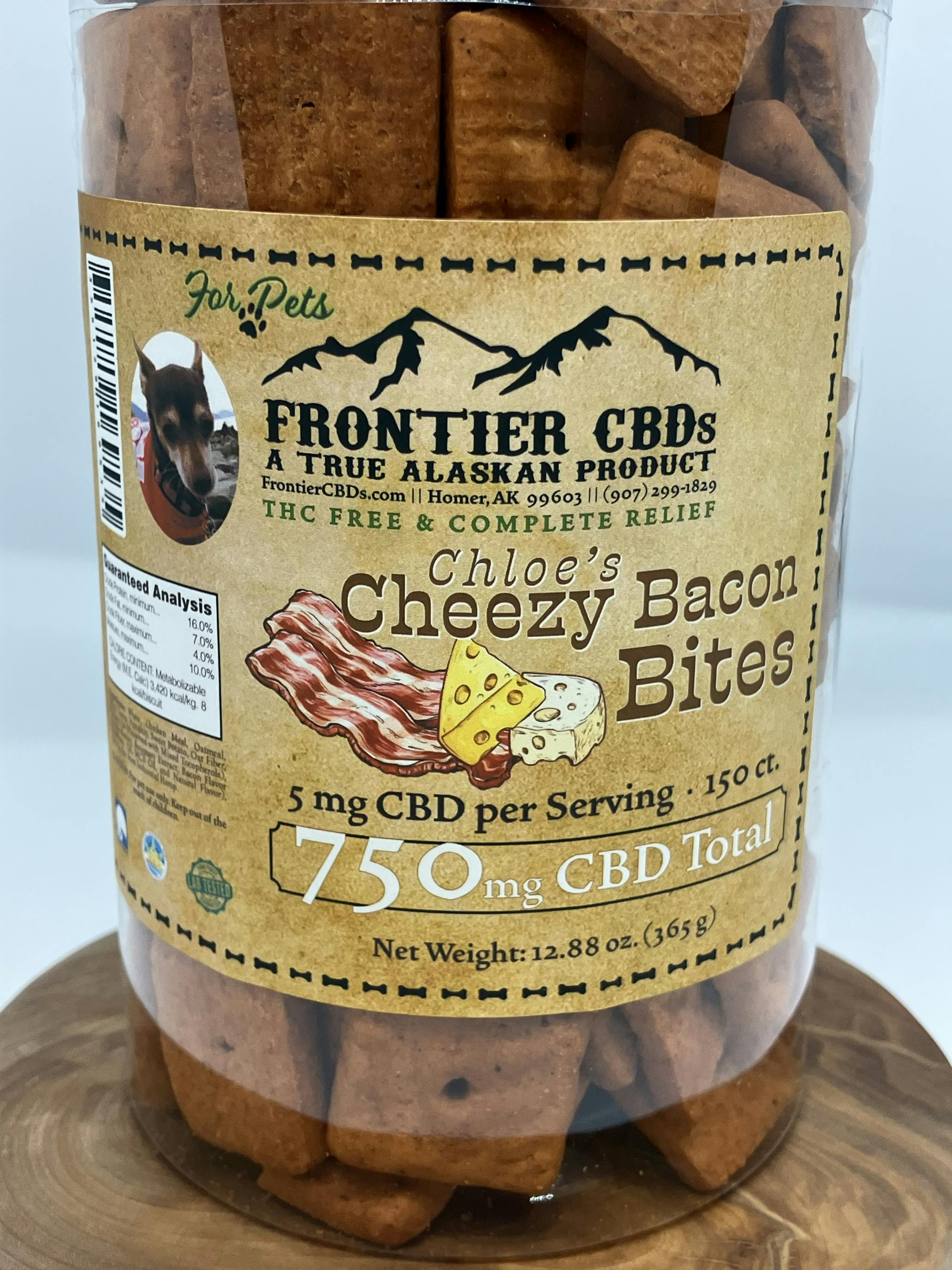 Frontier CBD | Chloe's Cheezy Bacon Bites 150ct 5mg | 750MG