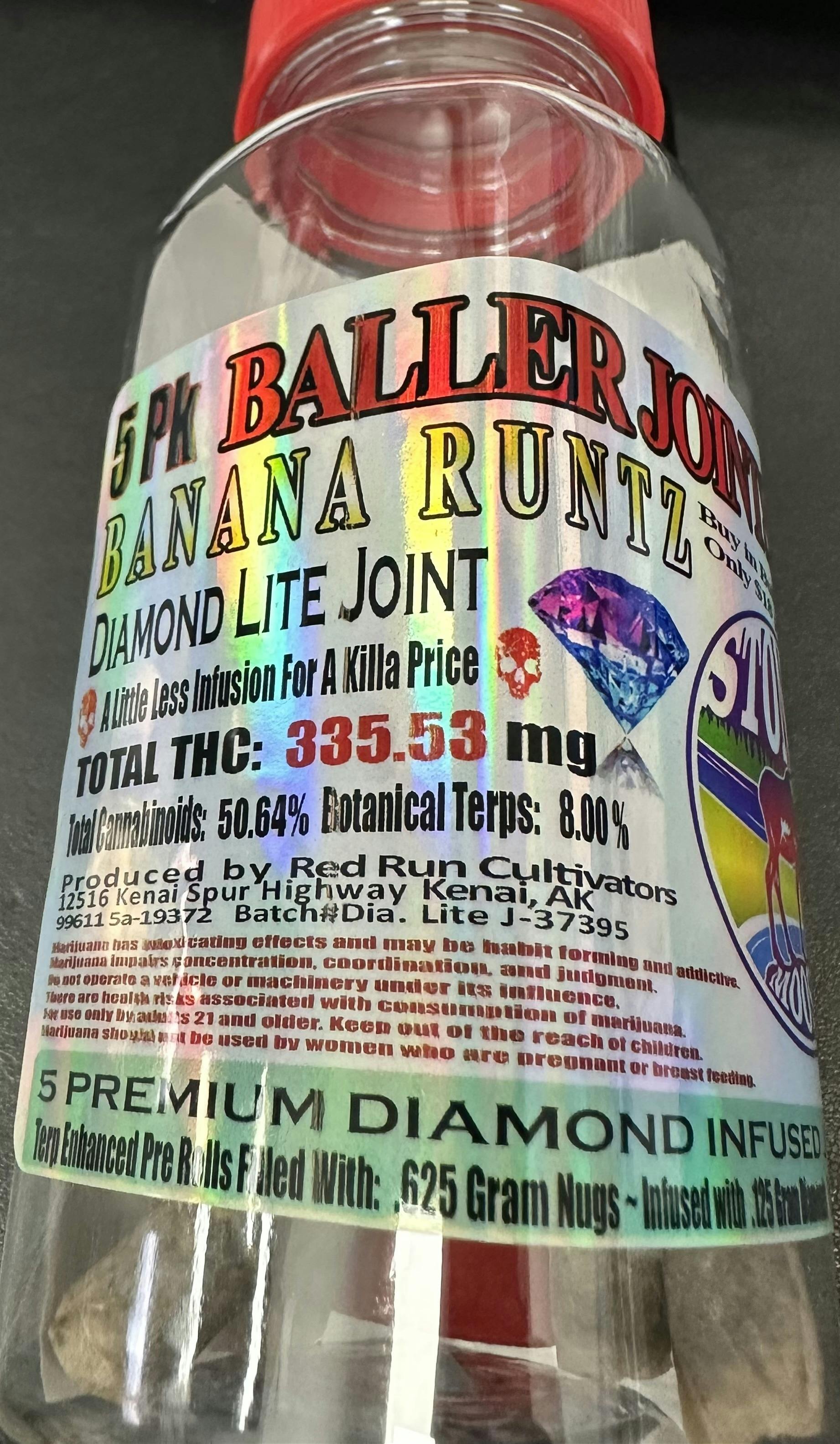 Red Run | Banana Runtz Diamond Lite PR | 0.75g 5pk 21619