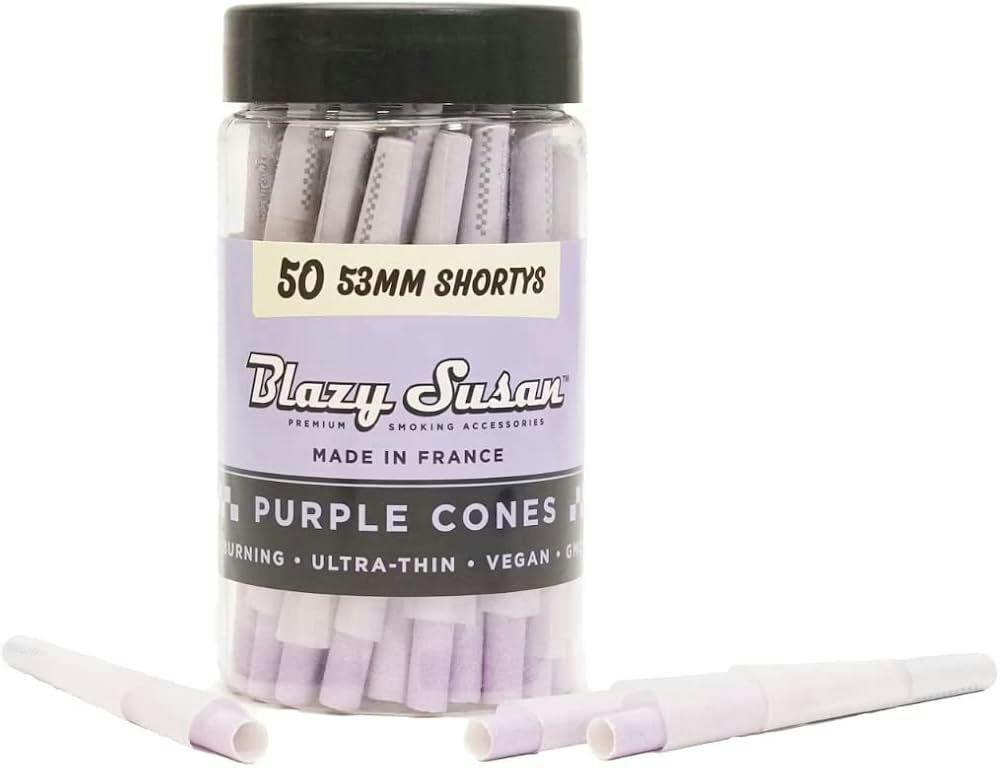 Blazy Susan 53MM Shortys 50pk Cones | Purple