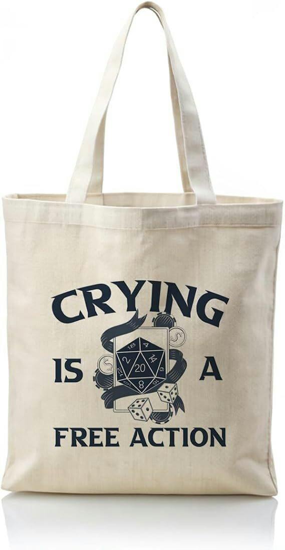 Crying Is a Free Action Tote Bag