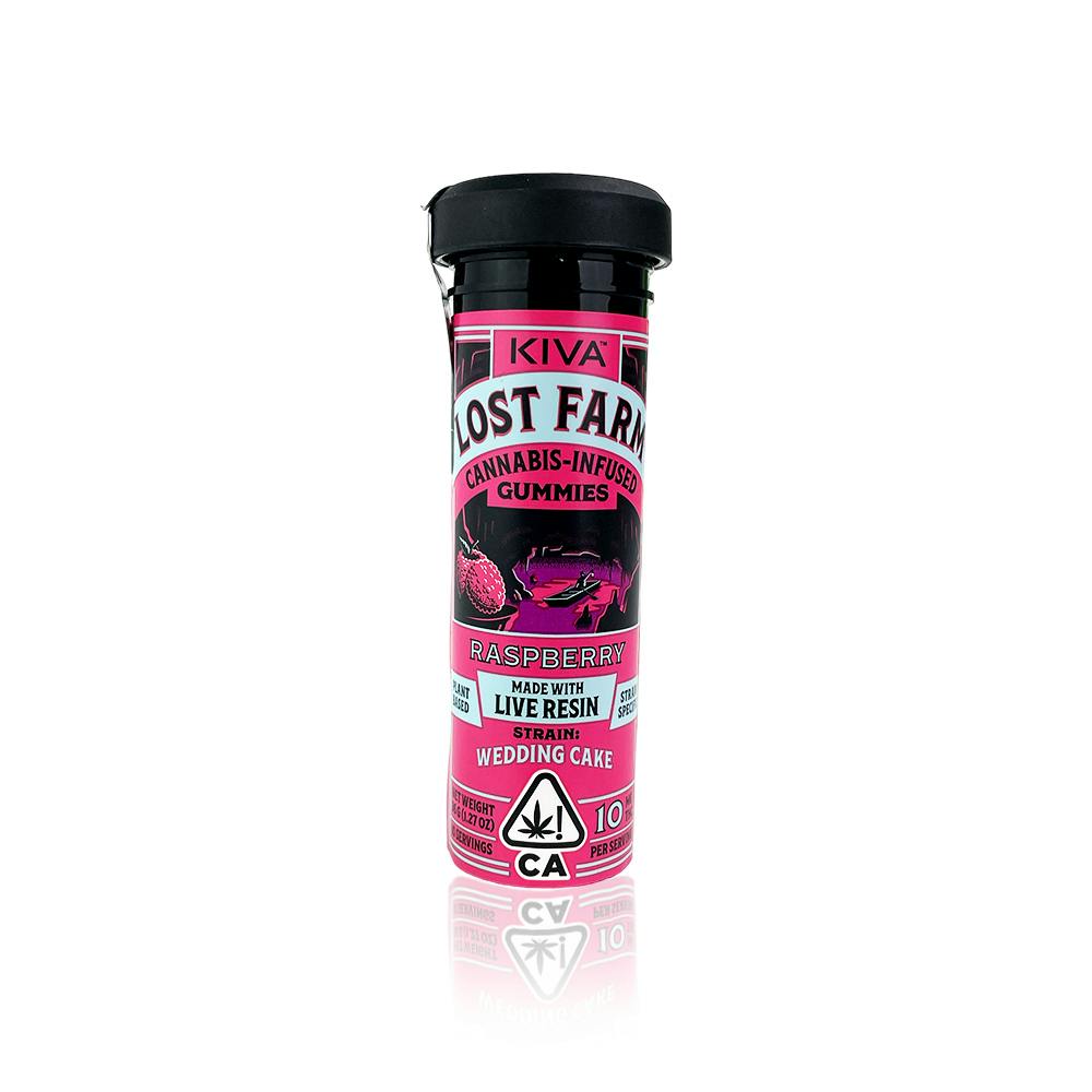 Raspberry 'Wedding Cake' Live Resin Gummies | 100mg | 10ct | 10mg/ea