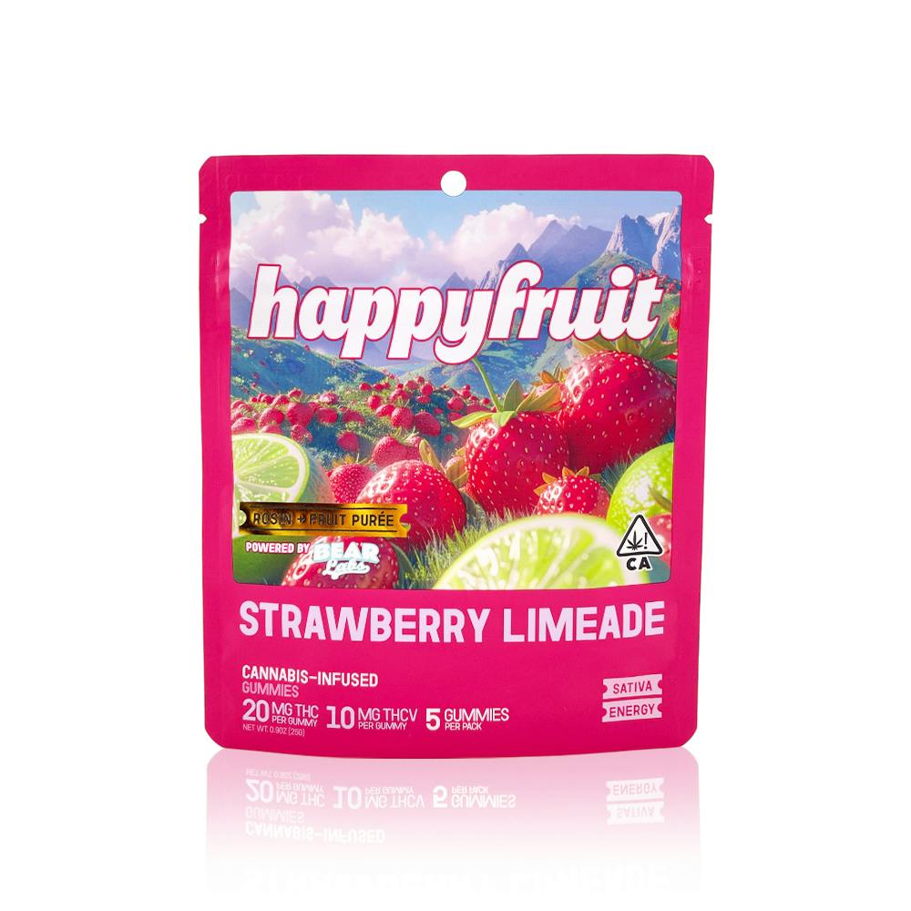Happy Fruit - Strawberry Limeade Rosin Gummies - 100mg THC/50mg THCV - 5pk