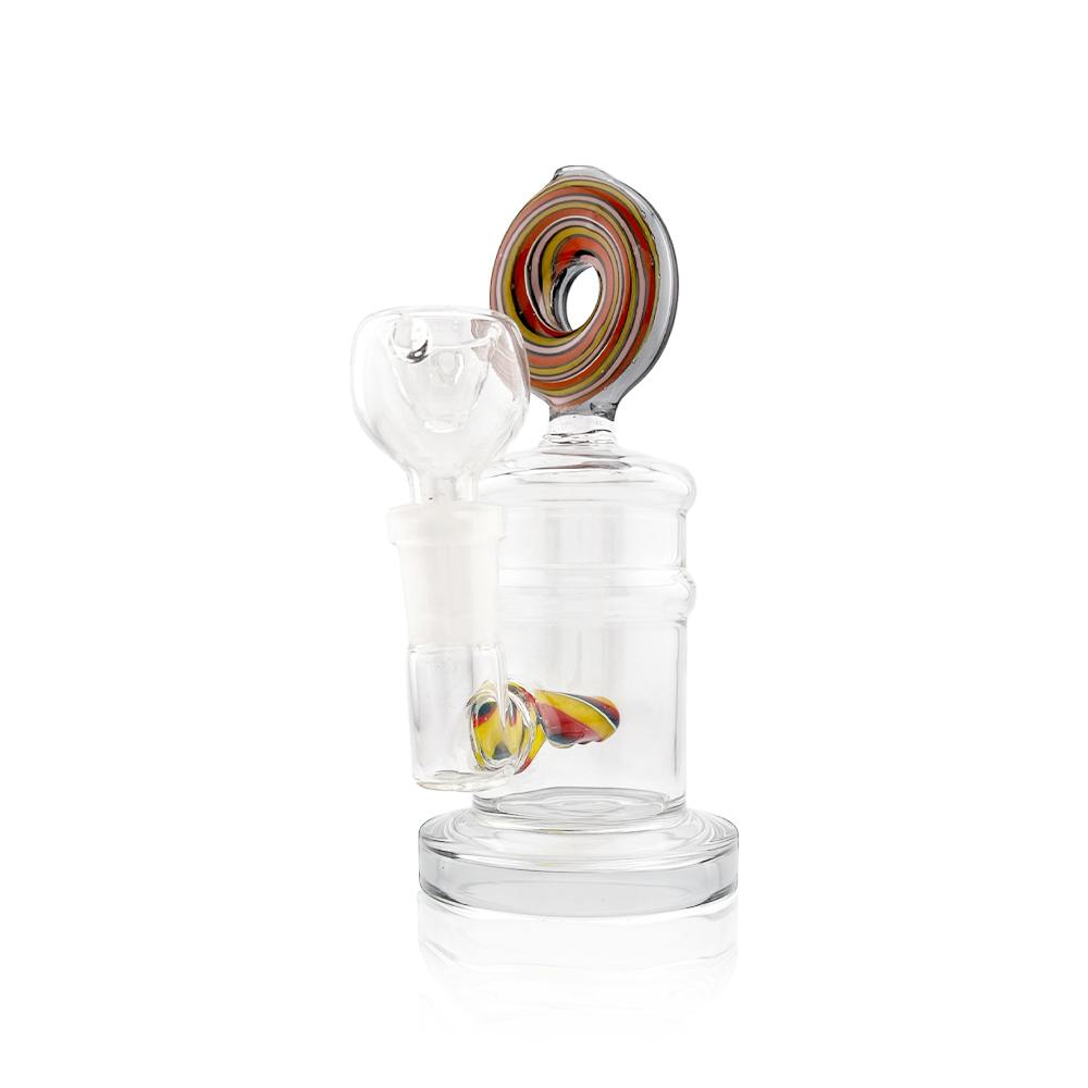 WIG WAG - GLASS - 6" D'OH-nut DREAMS BONG WITH BOWL ASSORTED