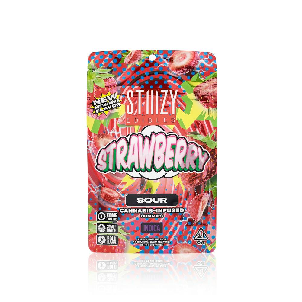 - SOUR STRAWBERRY - Gummies 100mg THC Edibles