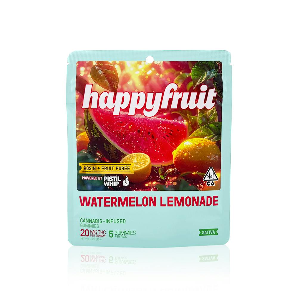 Happy Fruit - Watermelon Lemonade Rosin Gummies - 100mg THC - 5pk