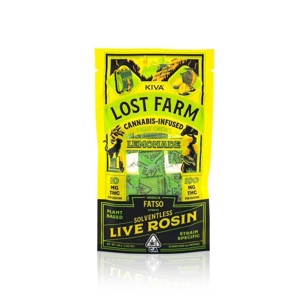 LOST FARM - Edible - Lemonade - Fatso - Rosin - Fruit Chews - 100MG