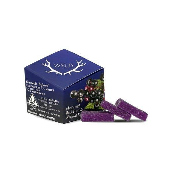 Elderberry 2:1 THC:CBN Indica Enhanced Gummies | 100mg | 10ct | 10mg/ea