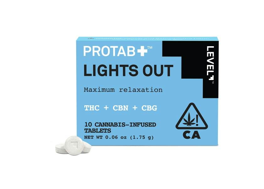 PROTAB+ | Lights Out Tablets 20:5:2 THC:CBN:CBG | 200mg | 10ct | 20mg/ea