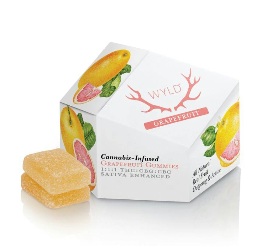 Grapefruit 2:1:1 THC:CBG:CBC Sativa Gummies | 200mg | 10ct | 20mg/ea