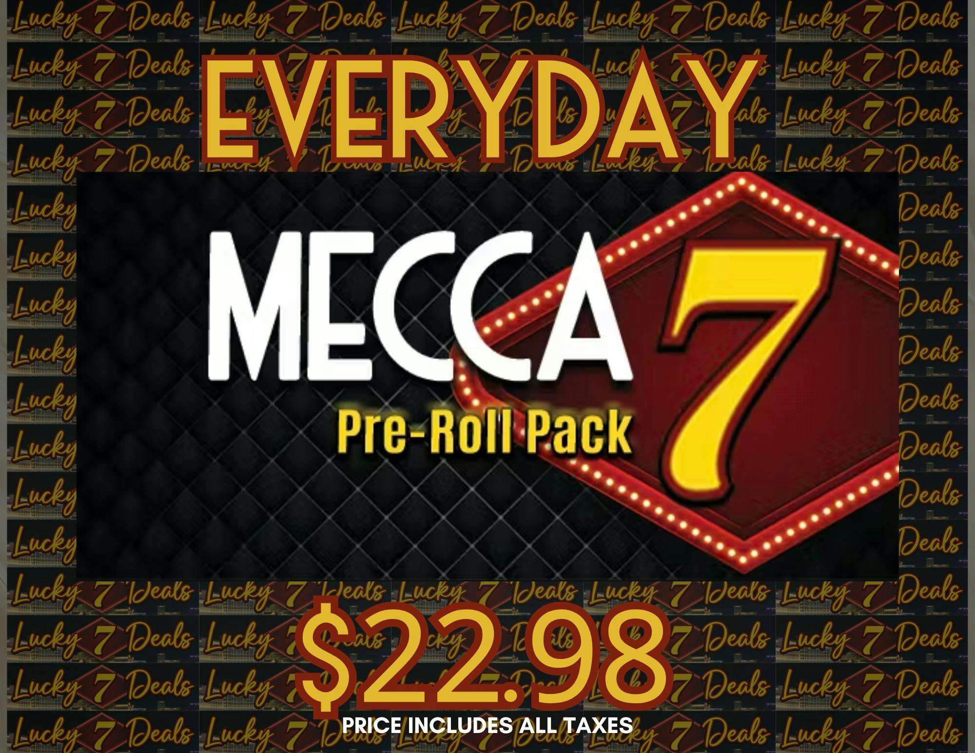 Mecca - $22.21 Indica Mecca 7's Pre-roll Pack - 7 Pack
