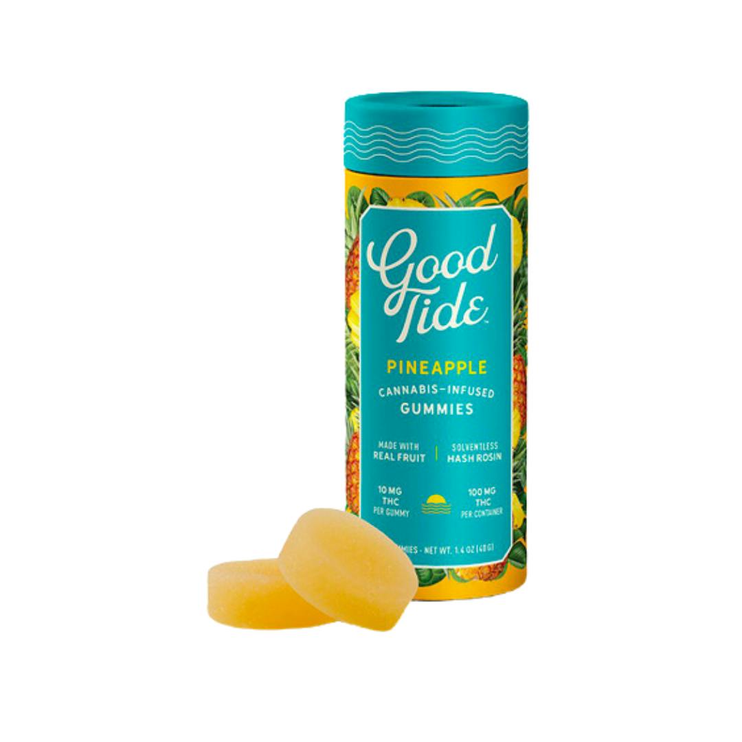 Good Tide | Pineapple Solventless Hash Rosin Gummies | 10x20mg