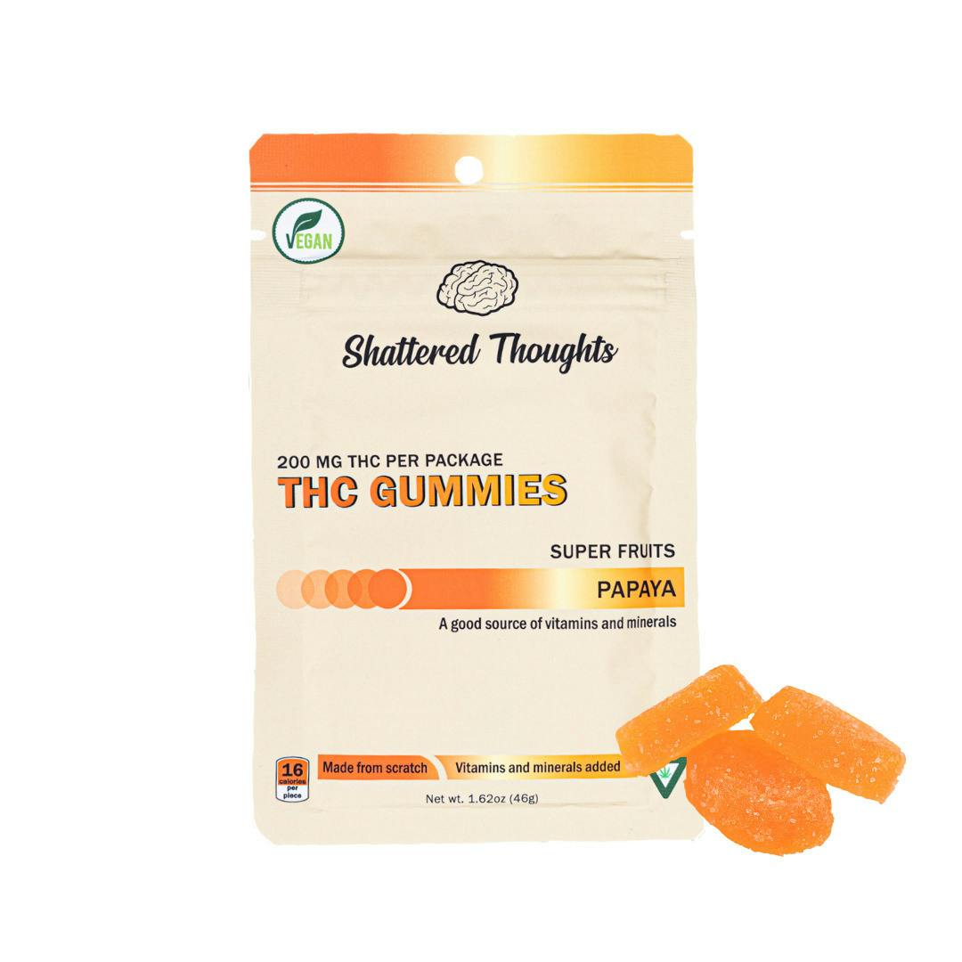 Shattered Thoughts | Papaya Gummies | 10x20mg