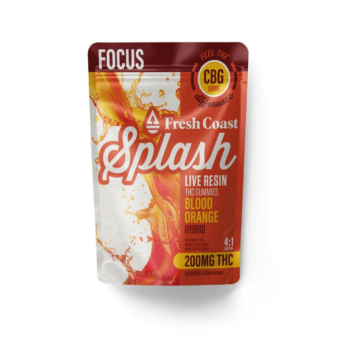 Splash | Blood Orange Live Resin Gummies | 4:1 THC:CBG