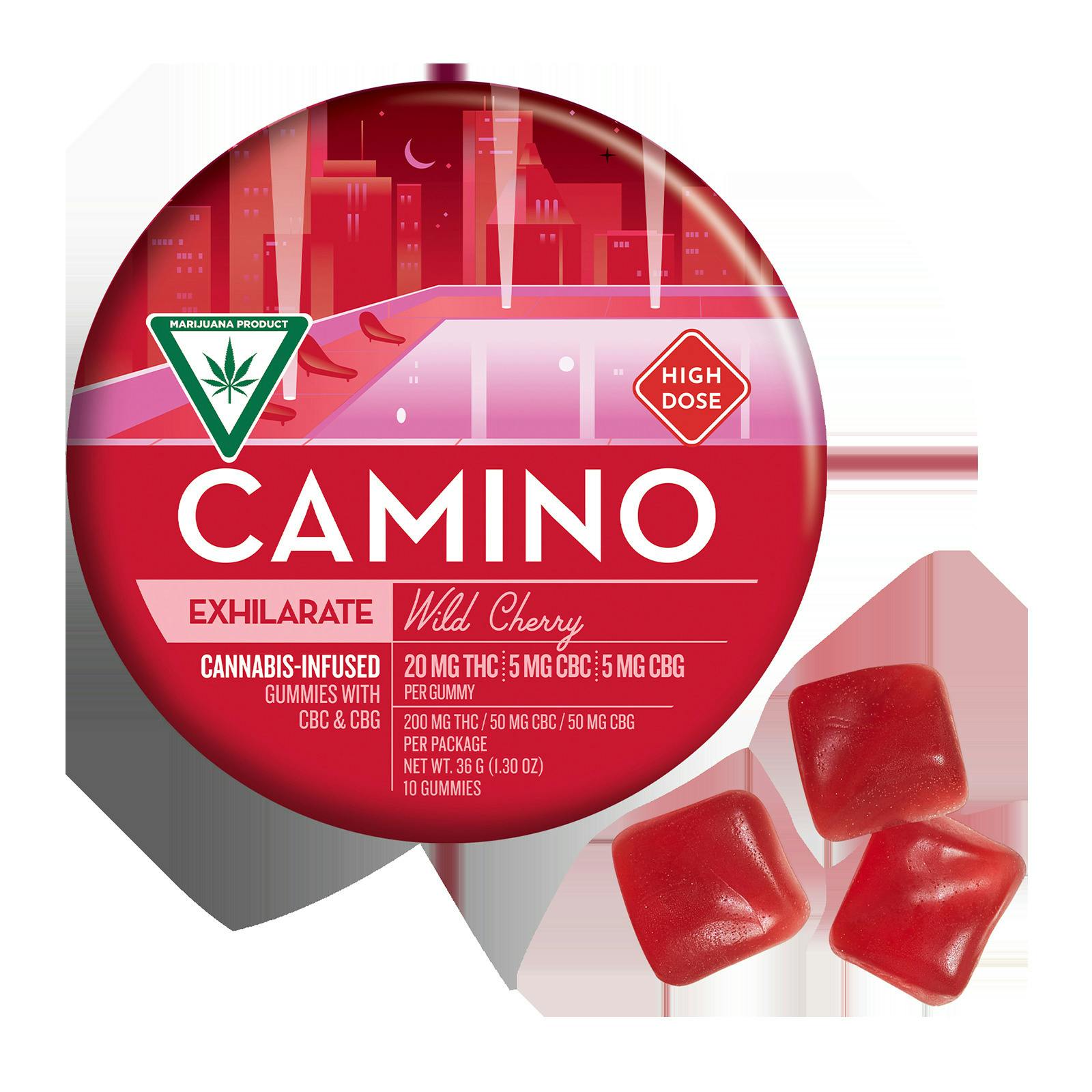 Camino | Wild Cherry Gummies | 20:5:5 THC:CBC:CBG