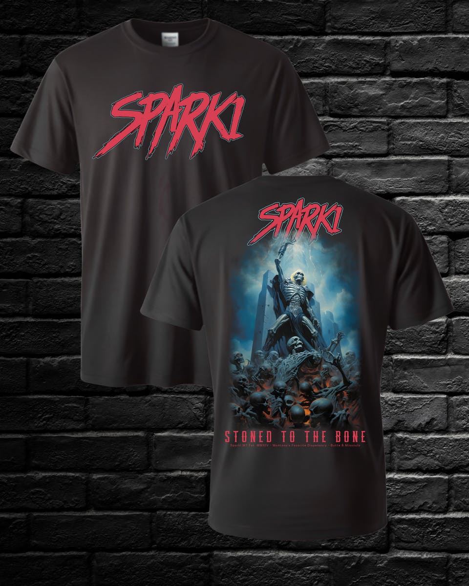 Spark1 Stoned 2 The Bone Black T-Shirt - X-LARGE