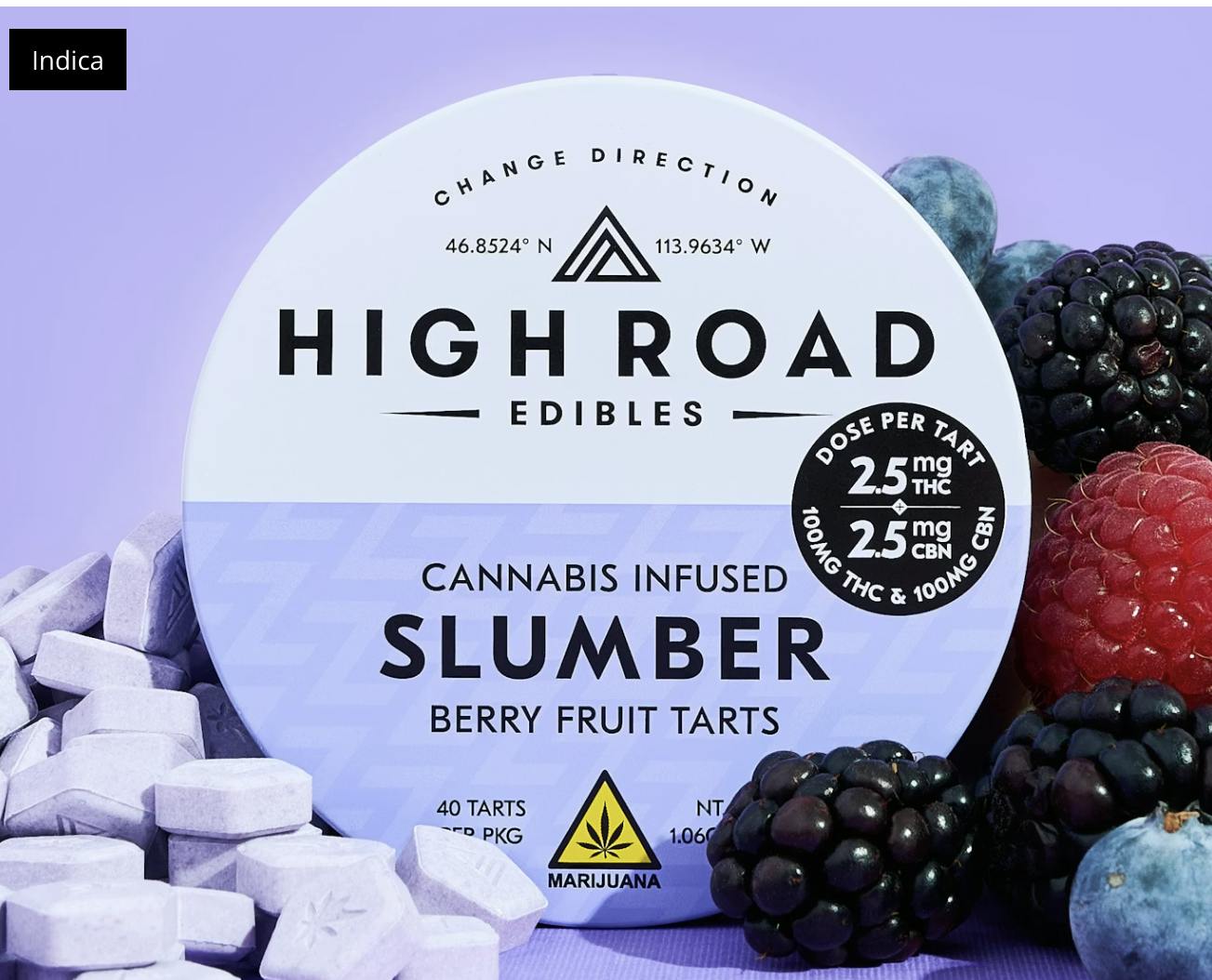 High Road Fruit Tarts - Slumber 1:1 - Berry THC + CBN