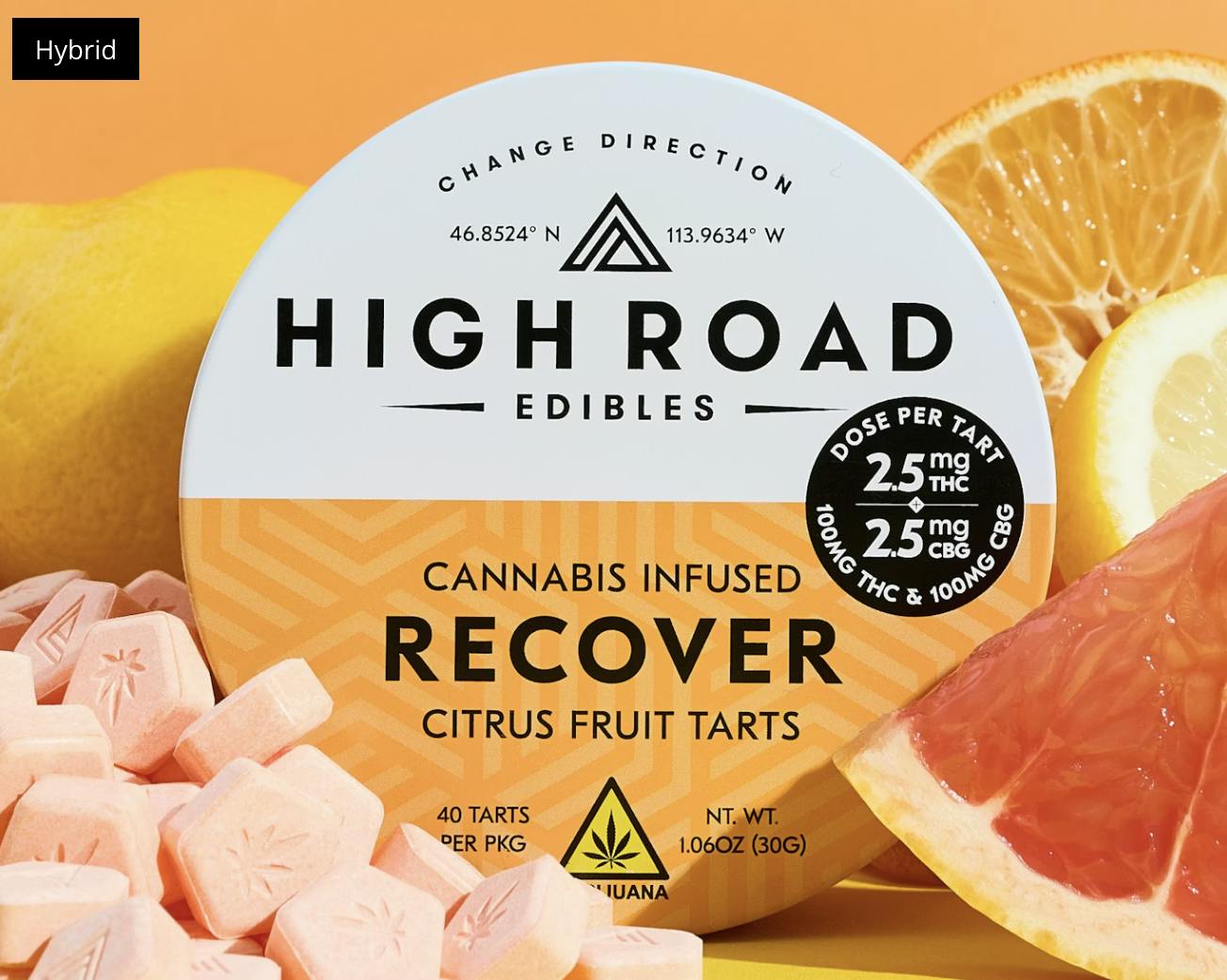 High Road Fruit Tarts - Recover 1:1 - Citrus THC + CBG