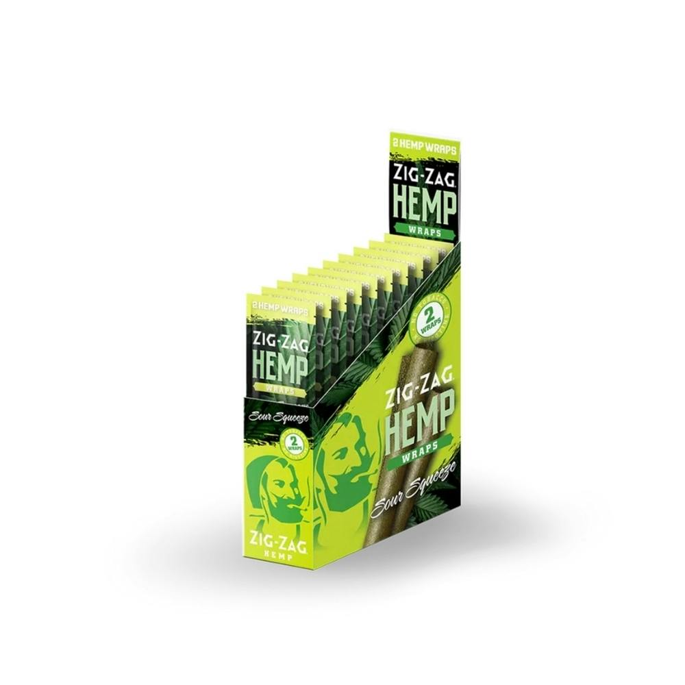 Zig Zag Hemp Wraps Sour Squeeze 2ct