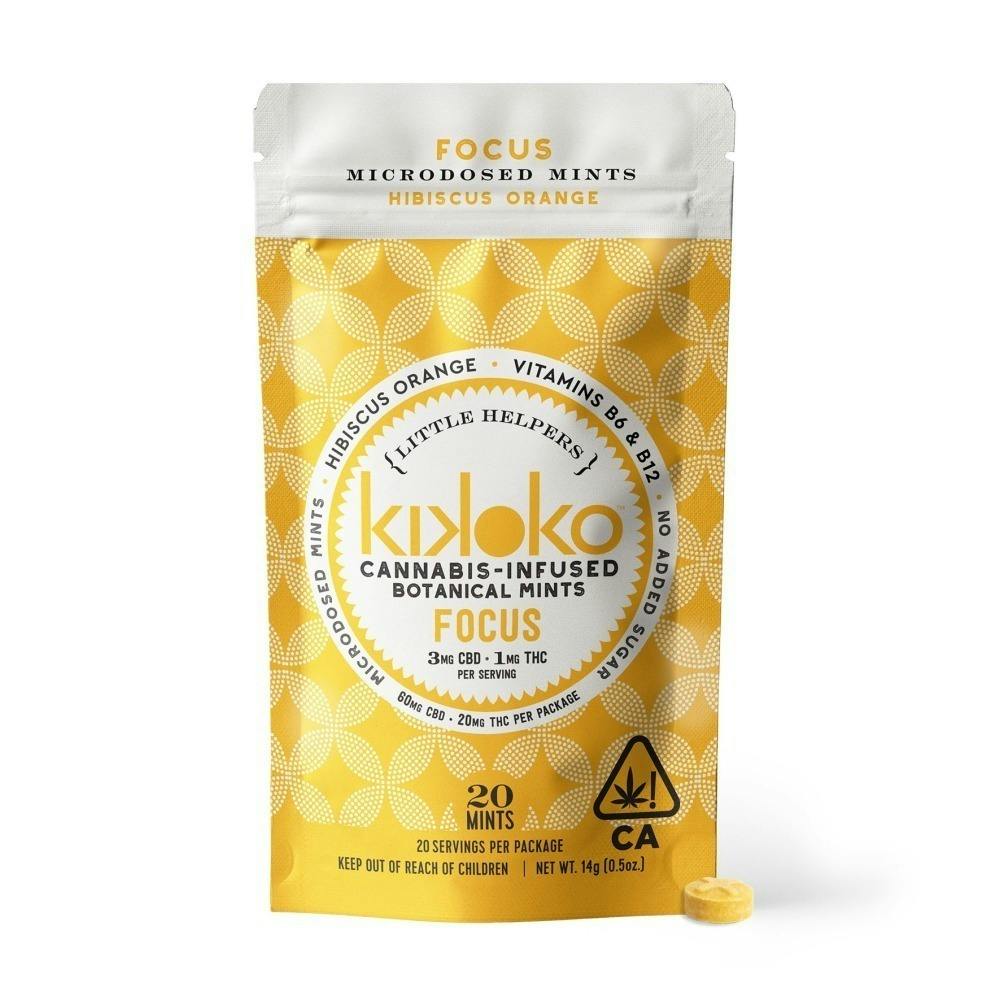 Kikoko Focus Little Helpers 3:1 CBD/THC Mints 20ct 80mg