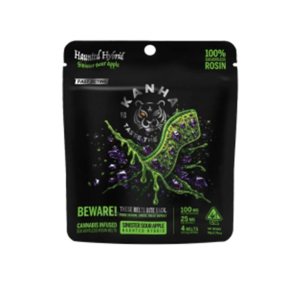 Kanha Sinister Sour Apple Crunch (H) Solventless Rosin Belts 100mg