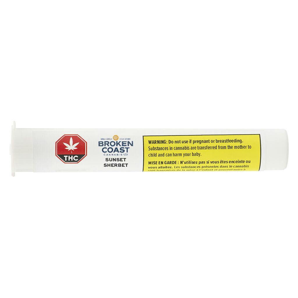 Broken Coast - Sunset Sherbet Pre-Rolls - Indica - 3x0.5g