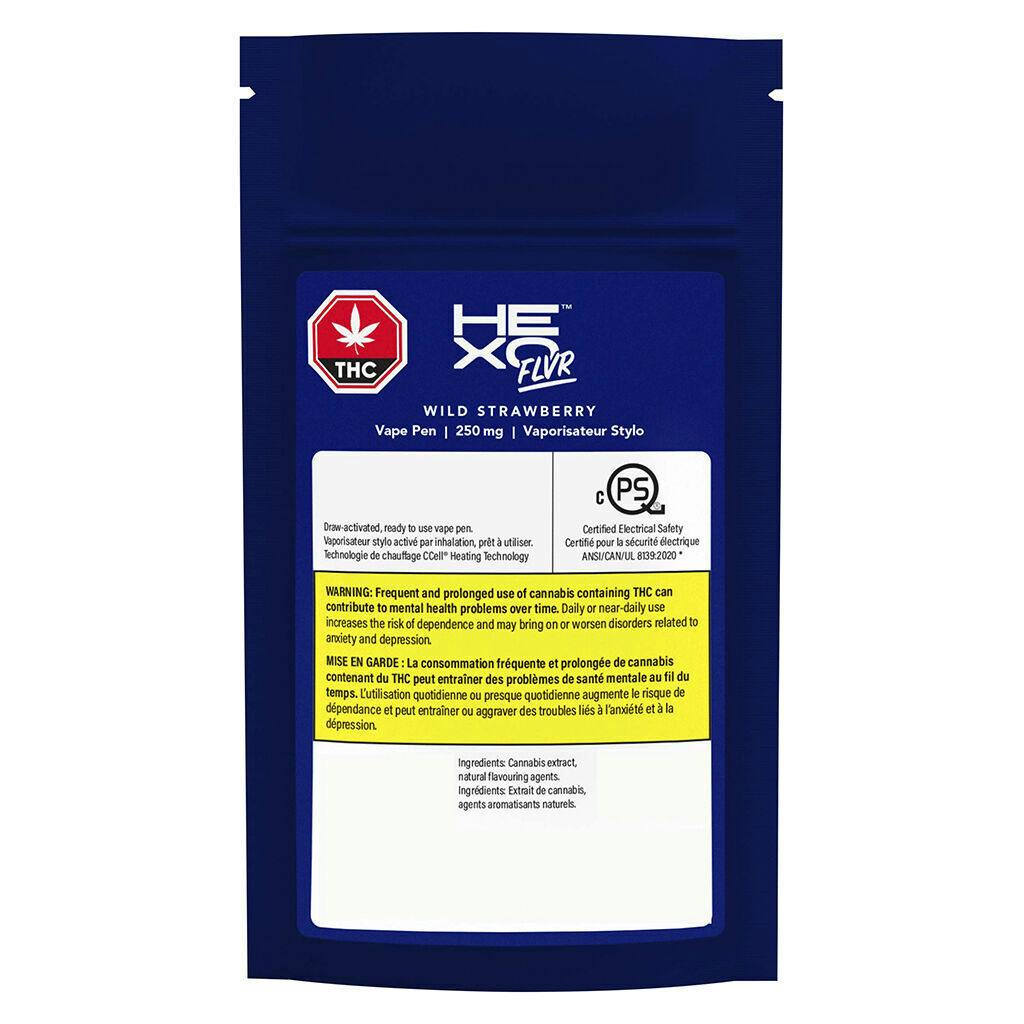 Hexo FLVR - Wild Strawberry Disposable Pen - Hybrid - 0.25g