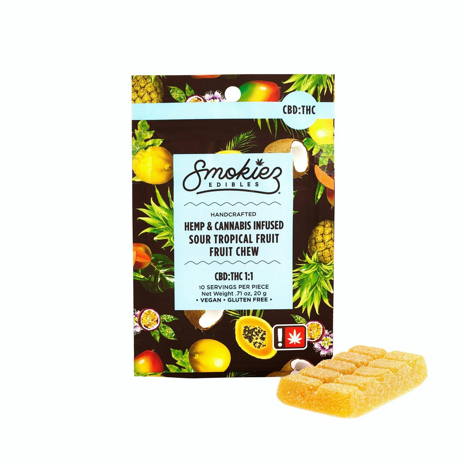 100mg (1:1) CBD/THC Tropical Gummy Single