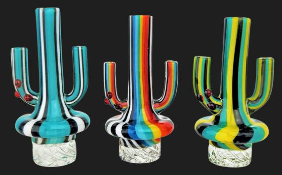 Glass - ($20) 2.5" Vac Stack Cactus Spinner Carb Cap