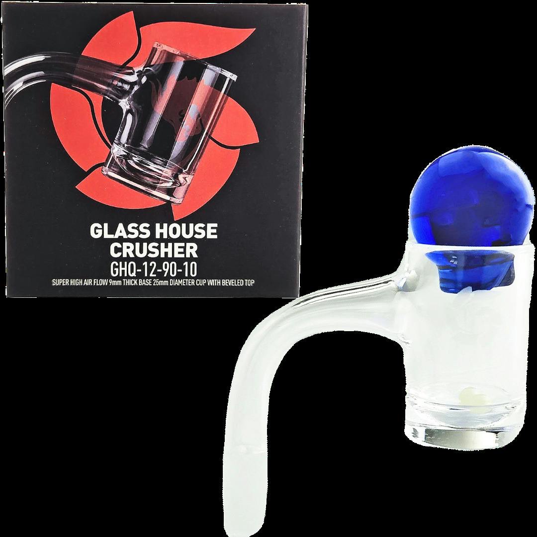 Glass - ($40) 14mm Male 90° Glass House Crusher Beveled Top Banger