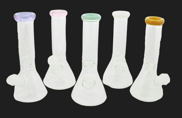 Glass - ($50) 12" Color Lip Beaker Bong