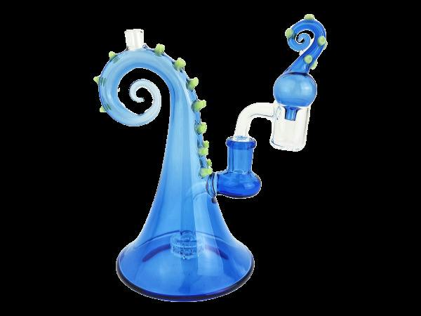 Glass - ($69) 7" Full Color Tentacle Rig w/ Matching Carb Cap