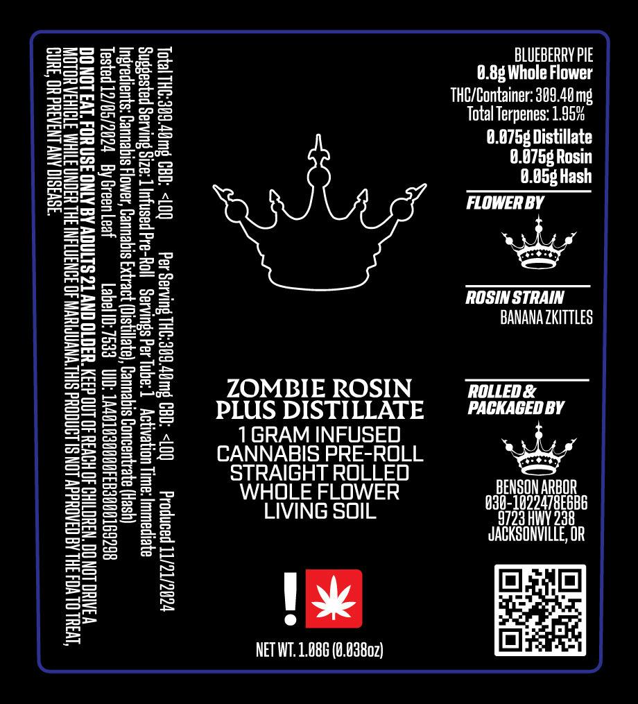 Runtz 1g Black Crown (Rosin + Dist.) IPR (H)