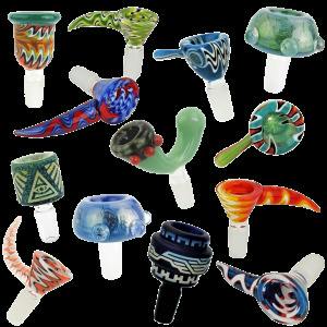 Glass - ($20) 14mm Assorted Flower Bowl