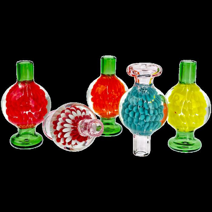 Glass - ($15) 2.5" Assorted Spinner Carb Cap