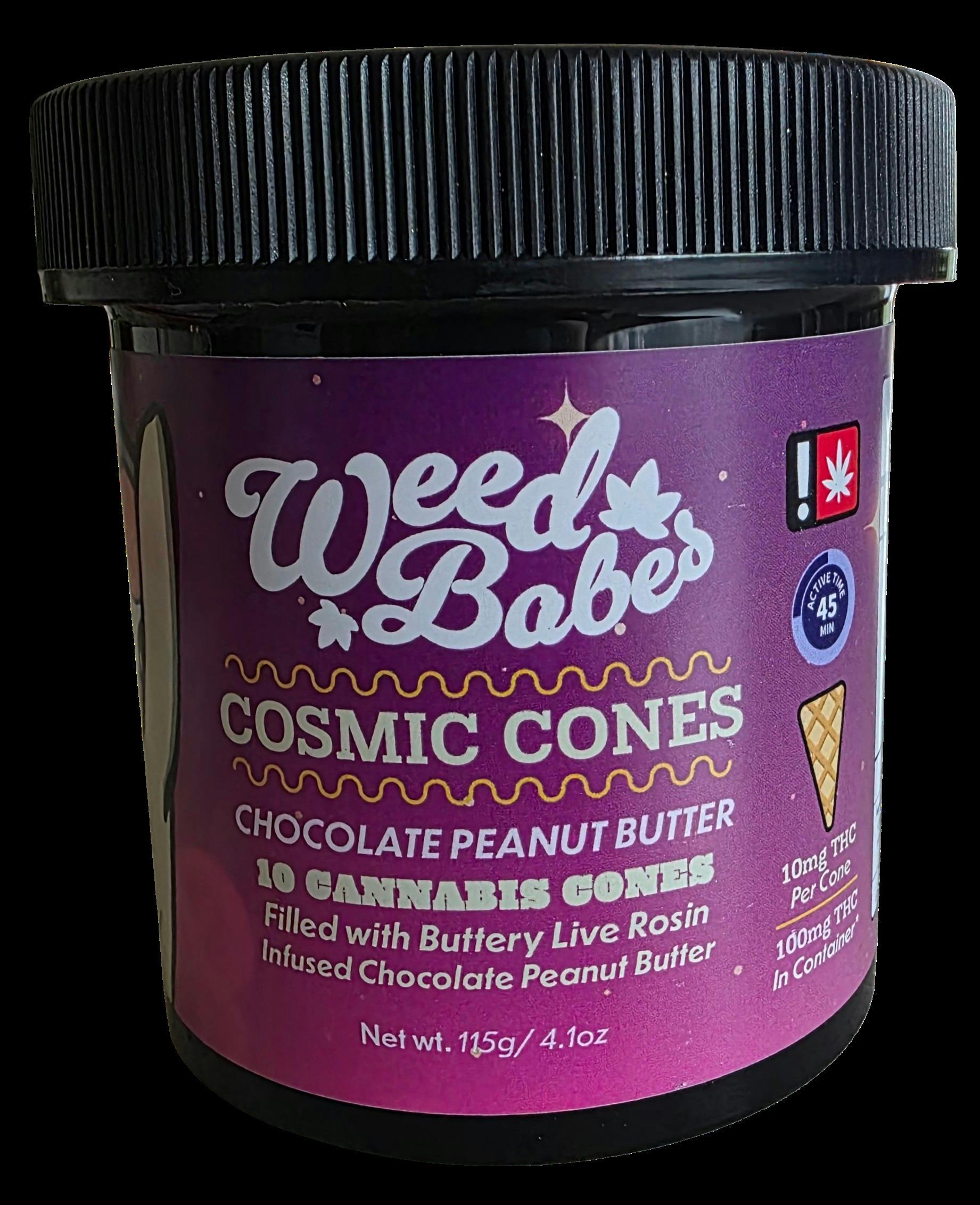 Weed Babes - Peanut Butter Chocolate Cosmic Cones 10pk