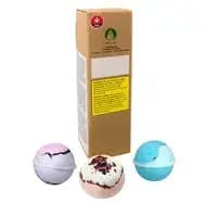Stewart Farms Bath Bombs: Blue Dream, Bubba Kush, Choc Hashberry - 50mg