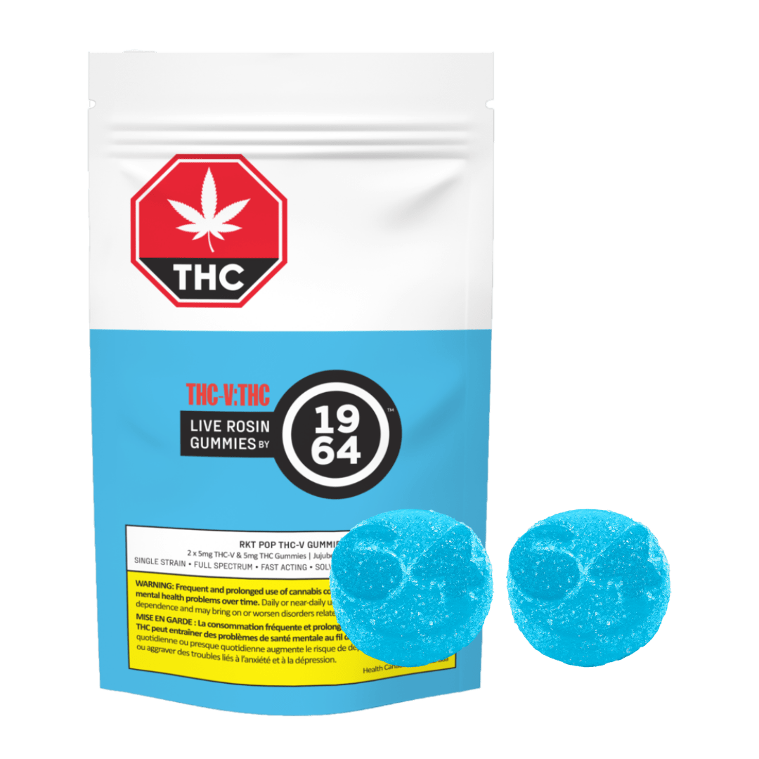 1964 THC-V:THC RKT POP Live Rosin Gummies - 2 X 5mg