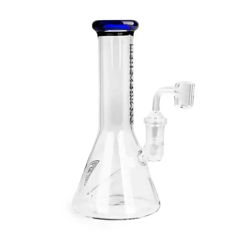 Red Eye Glass 8" Beaker Rig W/Quartz Banger - Various Colors