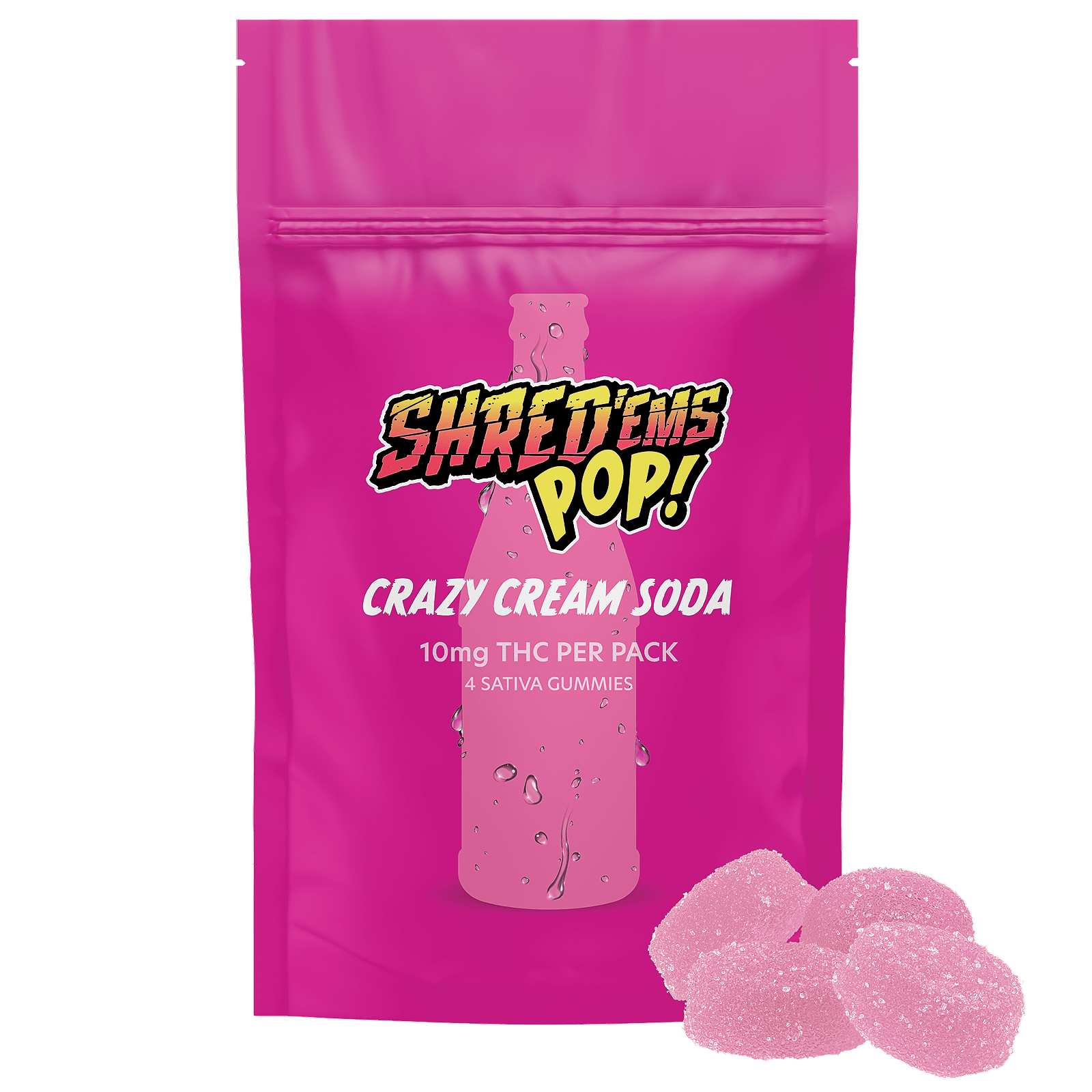 Shred'Ems Pop! Crazy Cream Soda Gummies - 4 X 2.5mg