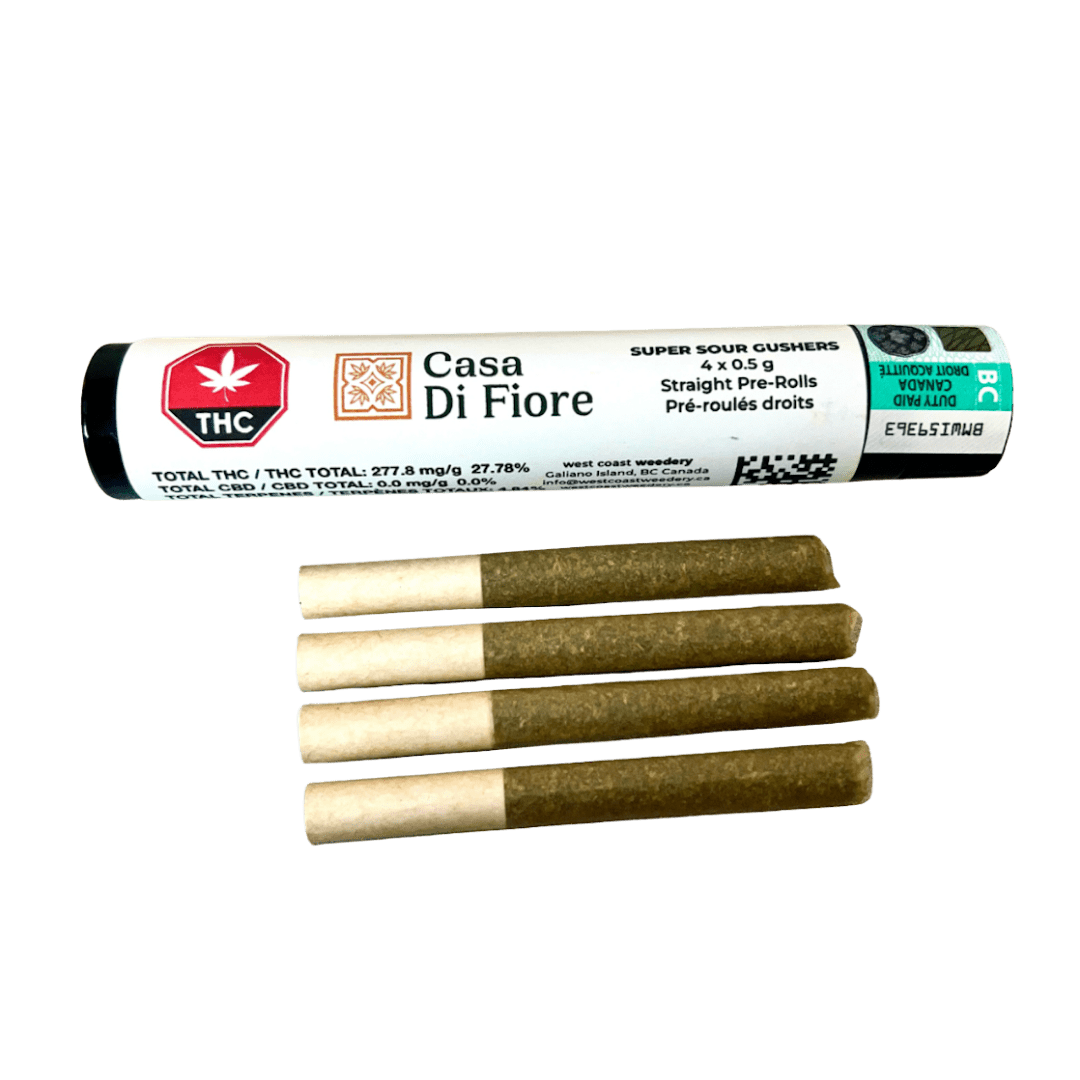 Casa Di Fiore Super Sour Gushers Pre-Rolls - 4 X 0.5g