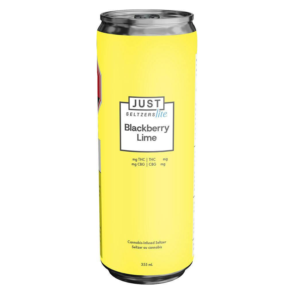 Just Seltzers Lite Blackberry Lime 2.5 THC + 5 CBG Seltzer - 355ml