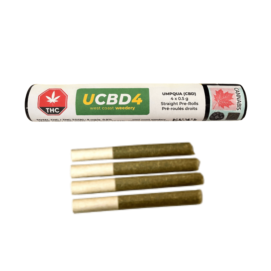 UCBD 4 Umpqua CBD Hemp Pre-Rolls - 4 X 0.5g
