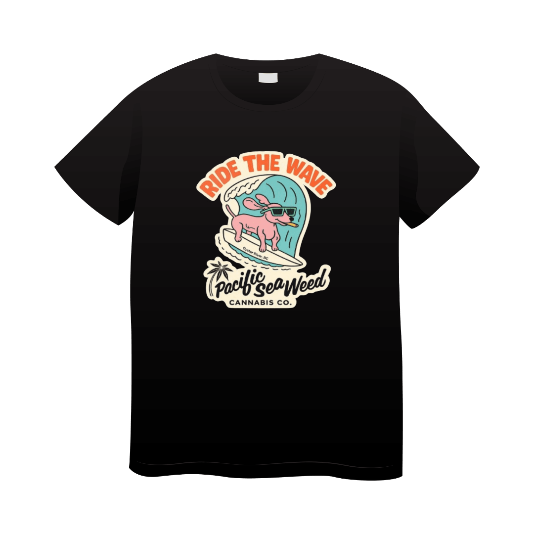 Surfer Dog "Ride the Wave" T-Shirt - XL