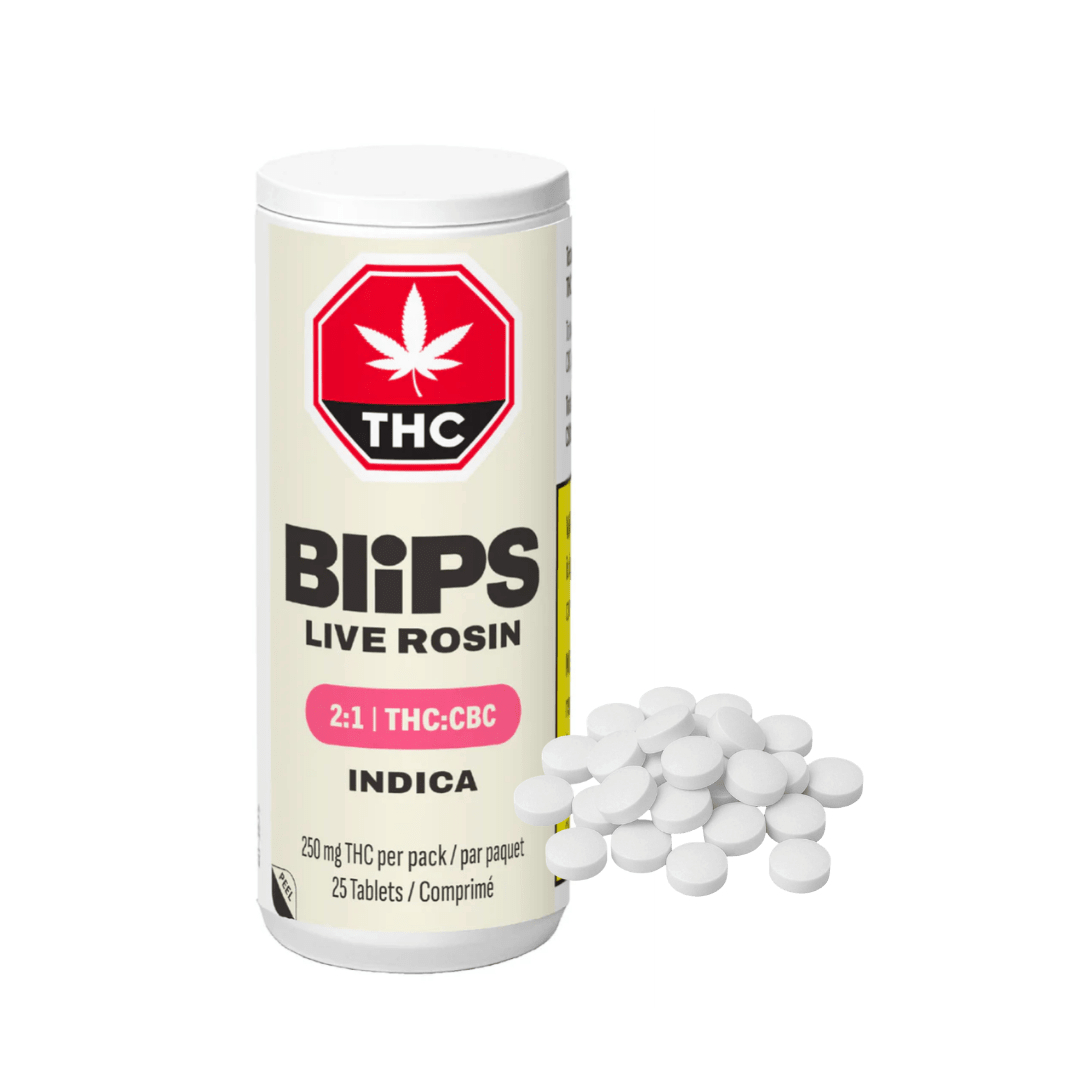 Blips Live Rosin 2:1 THC/CBC Tablets - 25 X 10mg