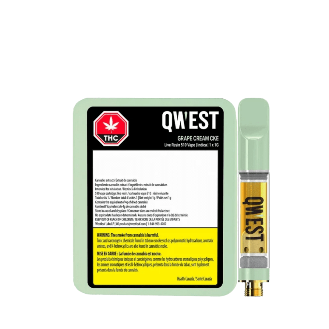 Qwest Grape Cream CKE Live Resin Cartridge - 1g